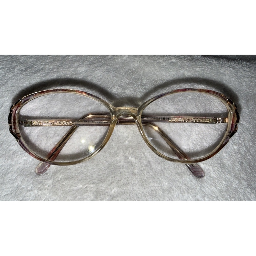 Katelyn Laurene Eyeglasses KL710 Clear Full Rim 52-16-135 Pink‎ And Blue Vintage